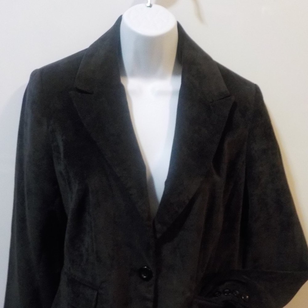 Chelsea & Theodore Black Corduroy Blazer, Size S